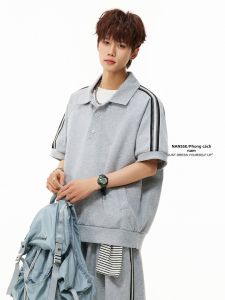 NANSSE | American Style Stripe Loose Fit Summer Sportswear Set