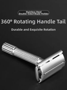 Mens Manual Traditional Stainless Steel Double-edge Razor