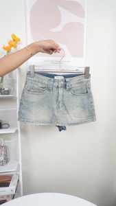 [หากลูกค้ากลัวคับแนะนำ + เพิ่ม 1 ไซส์!!] loveruby.store - กระโปรงยีนส์สั้น มี 3 สี รุ่น Betty mini skirt