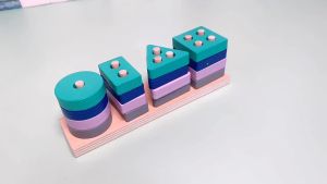 Mainan Edukasi Pilar Basic Shape Menara Geometri / square basic shape / puzzle Mainan Edukasi Matching Shape