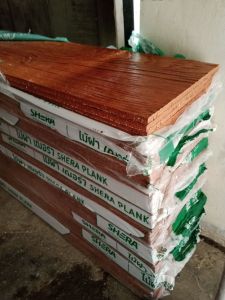 lisplang / papan semen motif serat kayu ukuran 1meter lebar 20cm