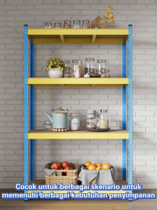 E-TIFE Rak Baja Besi Rak barang Rak Supermarket Material Baja Tebal Anti Korosi Dan Kelembaban Tidak Mudah Berkarat