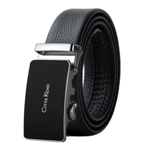 CKi Mens Leather Belt Soft Leather Genuine Leather Casual Automatic Buckle Wear-resistant Waist Belt Match All Pants