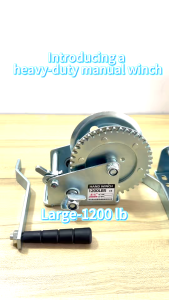 High Capacity Manual Winch Hand Cranked Hoist 800-1200 LBS Wire Rope Tensioner Easy to Operate