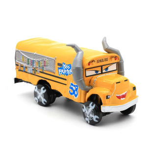 Takara Tomy | Cars 3 Yellow School Bus Storm Jackson Ox Cart Ramone Model Cars Toys 1:55 Metal Die Casting Alloy Cars Toys Child Birthday Gift