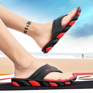 Slippers for men kasut selipar lelaki viral dewasa 2023 new style casual outdoor non-slip beach shoes indoor bathing bathroom house mens flip-flops