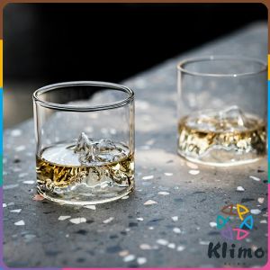 KLIMO Japanese Style Transparent Glass Cup Whisky Wine Heat Resistant Glass Mug 180ml