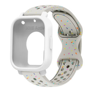 Soft Cover Bumper Silicone Case+Strap 22mm Sports Correa Wristband Band Bracelet for Redmi Watch 5 Active Redmi Watch 5 Lite