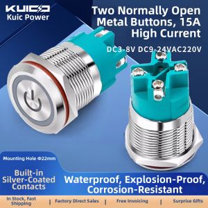 kuicc | High Current Self-locking & Resettable Lighted Push Button Switch 22mm