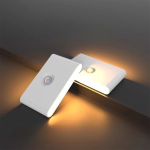 Wireless PIR Sensor LED Closet Light USB Charging for Bathroom Toilet Hallway Passage for Bedroom Hallway Kids Room Decor