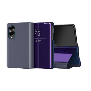 szhaiyu | Slim Plastic Shockproof Phone Case for Samsung Galaxy Z Fold 8 Ultra 7 6 5 4 3 Mirror Flip Leather Stand Protective Smart Cover