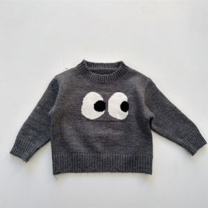 LIREGONGZHU | Cute Large-Eyes Korean Style Childrens Sweater