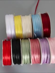 45 Meters/Roll 3mm Colorful Satin Ribbons Christmas Halloween Birthday Party Gift Wrapping Ribbons DIY Handmade Crafts Material