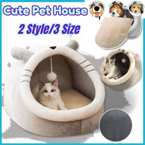 Cute Cat Bed Warm Pet House Kitten Cave Cushion Cat House Warm Sleeping Dog Basket Tent Small Nest