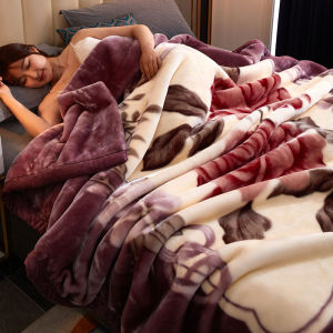 Thick Corail Red Coral Fleece Blanket