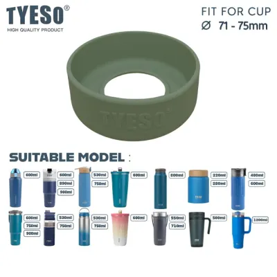 1Pcs Durable Anti Slip Bottle Cover Protective Mug Cup Silicone Coaster Universal 71-75mm Bottom Sleeve for Tyeso Mug
