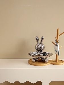 Pajangan Tempat Penyimpanan Kunci Rabbit Key Jewelry Accessories Storage Tray Home Decor
