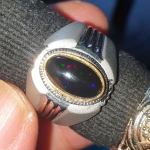 cincin batu kalimaya black opal banten