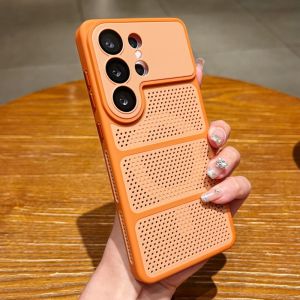 Breathable Heat Dissipation For Magsafe Magnetic Charge Phone Case For Samsung Galaxy S26 S25 S24 S26 Ultra Cooling Bumper Cover