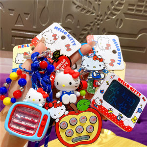 Creative Gift KT Cat Animation Television Machine Drawing Board Fun Keychain Pendant Student Bag Decorations PVC Material