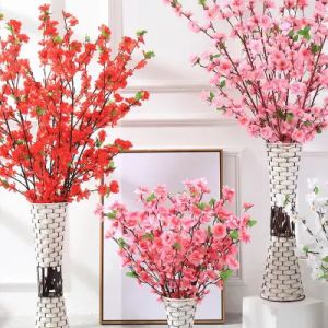 10PCS Simulation Cherry Blossom Branch Fake Cherry Blossom Flower Branch Artificial Sakura Flower