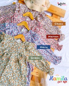 Setelan Rok ANAK Oneset Rok Anak Kamila Set Rok untuk Anak Usia 1-8 thn by Mysha Kids Muslimah