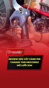 Kéo Cắt Cành YAMASU Kéo Tỉa Cây Dùng Pin Cắt Bén Ngọt Màn Hình LED Chính Hãng YMS-MKCC30G2
