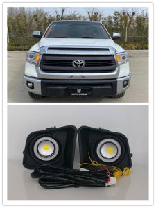 LED Fog Light Assembly For Toyota Tundra 2014 2015 2016 2017 2018 2019 2020 Front Bumper Fog lamp Replacement Angel Eye Daylight