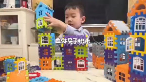 65Pcs/set House building blocks assembly toys educational large particle block wall window model puzzle