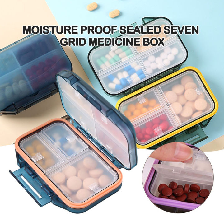 7 Grids Portable Medicine Pill Case Tablet Organizer Storage Dispenser ...