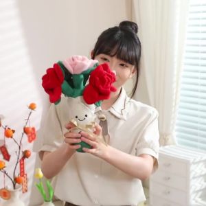 Valentine's Day & Mother's Day Flower Gifts: Rose Plushie Bouquets