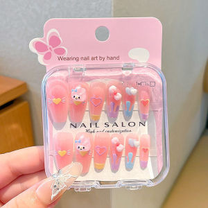 CHUBEISHI | Cute and Stylish Long Wearable Nails for Girls Adhesive Nail Art