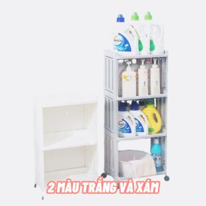 Kệ nhà tắm 2 3 4 tầng chịu lực 10 - 30kg kệ nhà bếp tầng kệ đa năng có bánh xe dễ dàng di chuyển tiện lợi chất liệu nhựa PP cao cấp