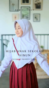 Kerudung Sekolah Anak SD List Samping Size 5-9 Tahun | Hijab Anak Sekolah Kerudung Anak Perempuan Jilbab Anak SD Kaos Pe Super