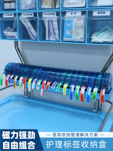 Transparent ABS Drug Tube Care Label Organizer Box Clear Identification Storage Container for Home Health Care Supplies