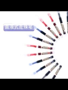 🔥chageey👍 Quick-Drying Gel Pen 0.5mm Black Needle Tube Signature Pen Ballpen Blue Red Pen School Office Pen Stationery