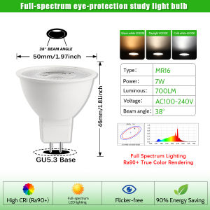 GATETOP | 4-20PCS Full Spectrum RA90 CRI90 Spotlight Flicker Free LED Bulb 100-240V E14 E27 GX53 GU10 Eye Protection Indoor Home Lighting