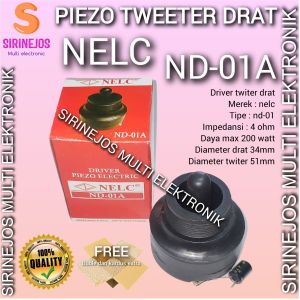 PIEZO TWEETER DRAT ND-01A DRIVER TWITER PALSTIK