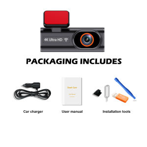 Ultra HD 4K Car Front Dash Cam Mini WIFI DVR Black Box Room With 24H Parking Monitor Night VisionGPS/Rear View Camera Optional