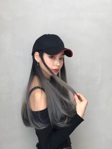 HYO-RI WIG : TOPI WIG CEWE CEWEK WANITA BOB LURUS 25CM - TOPI WIG BASEBALL CAP PENDEK LURUS BOB HITAM COKLAT PIRANG