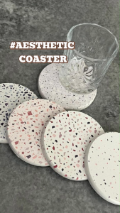 Nordic Terrazzo Coaster Set Hard Diatomite Coaster Water Absorbent Coaster Coaster Cup Coaster Aesthetic Coaster Set