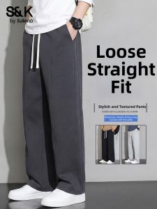BALENO | Mens Loose Fit Trousers Straight Cut Summer