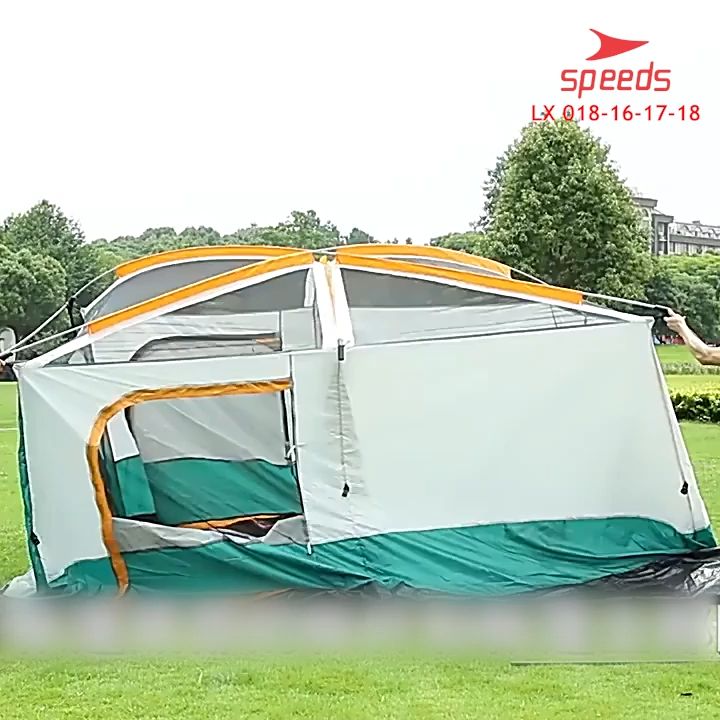 SPEEDS Tenda Kemah Besar Camping Kemping Tenda Dobel Layer Tent