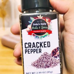 Cracked Pepper 85g in Shaker Bottle by Jinkys Daily Herbs & Spices