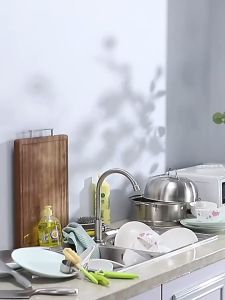 Kệ Úp Chén Bát bằng thép cacbon sơn tĩnh điện màu đen 1 tầng đa năng tiện ích