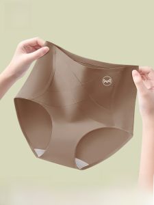 Miiow | High Waist Pure Cotton Antibacterial Silk Womens Underwear Triangle Shorts Cat Person Seamless Comfortable Innerwear 2025 New Model