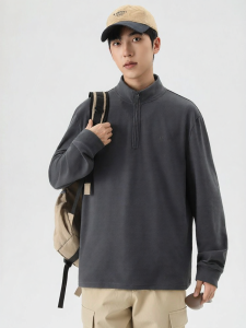 Warrior | Half-zip Stand-collar Loose Long-sleeve Hoodie