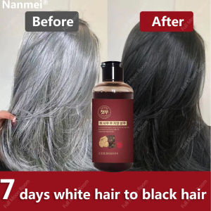 【Make your hair younger】black hair shampoo Anti-dandruff and anti-itching silicone oil white hair turn black hair herbal natural polygonum multiflorum shampoo polygonum multiflorum grey hair shampoo shampoo for white hair chinese herbal hair shampoo