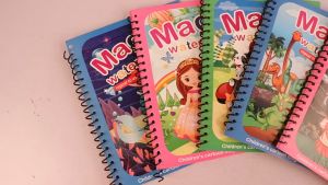 มี15 ลาย สมุดระบายสีด้วยน้ำเปล่า ระบายซ้ำได้ตลอด magic water book อุปกรณ์ระบายสี สมุดระบายน้ำ