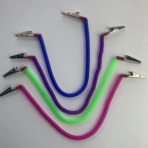 GULPOOE 1pcs Dental Bib Clips Chains Coil Napkin Holder Elastic Dental Bib Clip Dentistry Material Dentist Tools Lab Tools